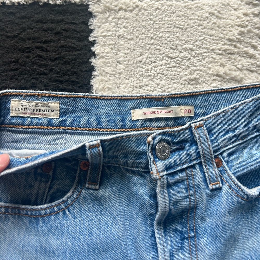 Levi’s ‘wedge straight’ blue jeans